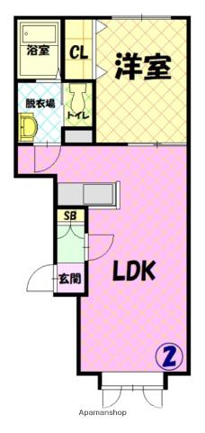ゴリラⅤ(1LDK/1階)の間取り写真