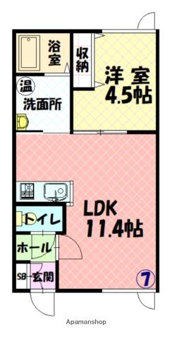 LICO(1LDK/2階)の間取り写真