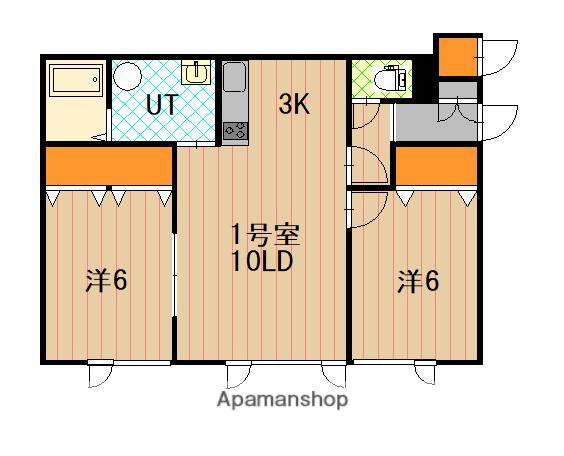 ブルーム(2LDK/1階)の間取り写真