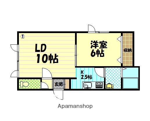 リナージュA(1LDK/1階)の間取り写真