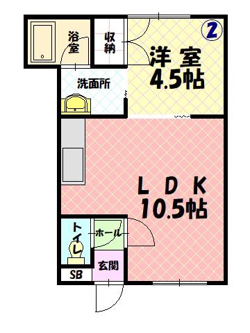 フォーレスト(1LDK/1階)の間取り写真