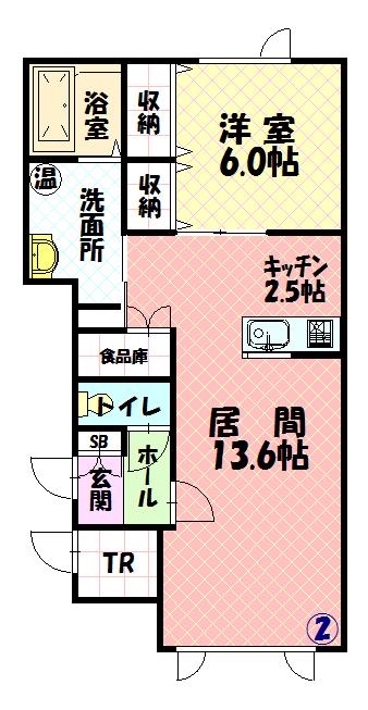 ティアナ(1LDK/1階)の間取り写真