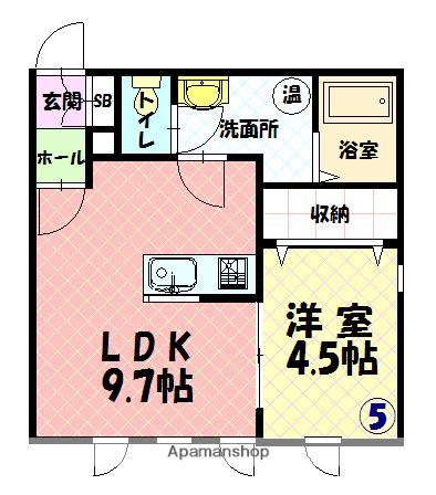 シェルト716(1LDK/2階)の間取り写真