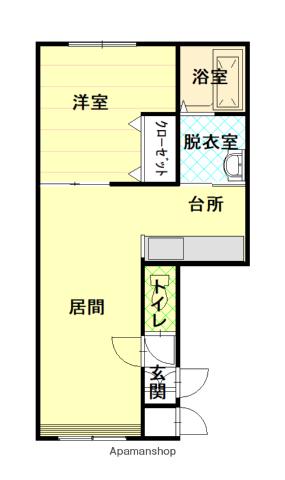 石北本線 南永山駅 徒歩26分 2階建 築15年(1LDK/2階)の間取り写真