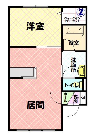 アーバンクリスタル(1LDK/1階)の間取り写真