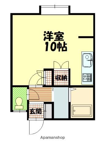 COTTON HOUSE21(1K/1階)の間取り写真