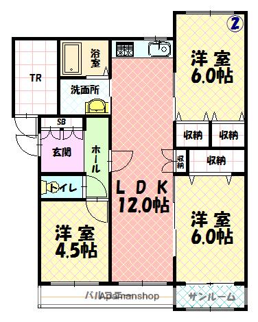 OMハイツ(3LDK/1階)の間取り写真