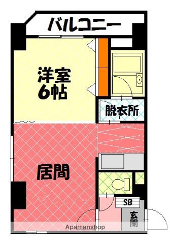 ナッツSPIRIT2(1LDK/3階)の間取り写真