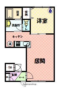 ラフレーズ大町1(1LDK/2階)の間取り写真