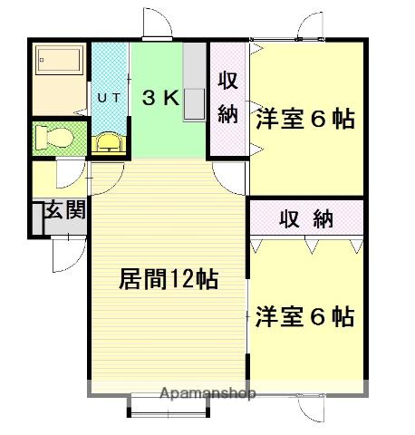 ウィット66(2LDK/2階)の間取り写真