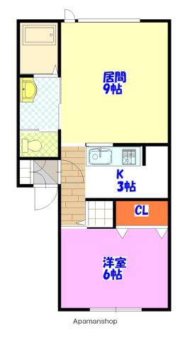 R&M Ⅲ(1LDK/1階)の間取り写真