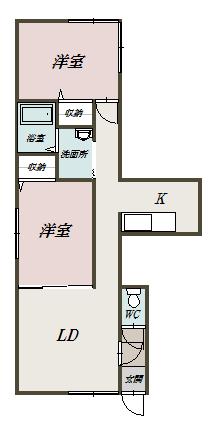 RAW SIENNA(2LDK/1階)の間取り写真