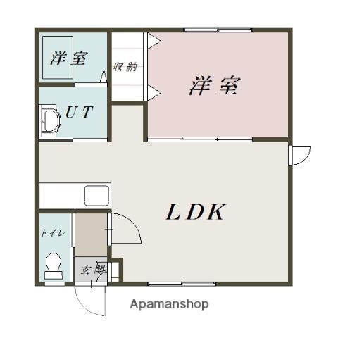 コンフォート10.14(1LDK/2階)の間取り写真