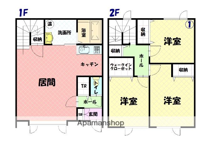 アトラスⅠ(3LDK/1階)の間取り写真