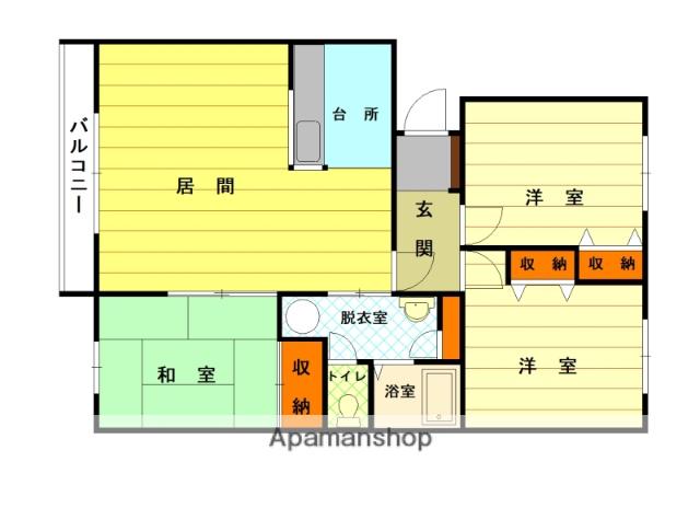 カサ・デルリオ(3LDK/3階)の間取り写真