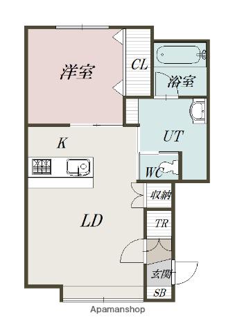 アルト24(1LDK/1階)の間取り写真