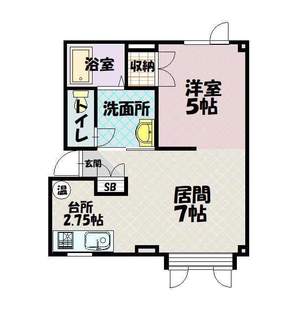 ウィステリア21(1LDK/1階)の間取り写真