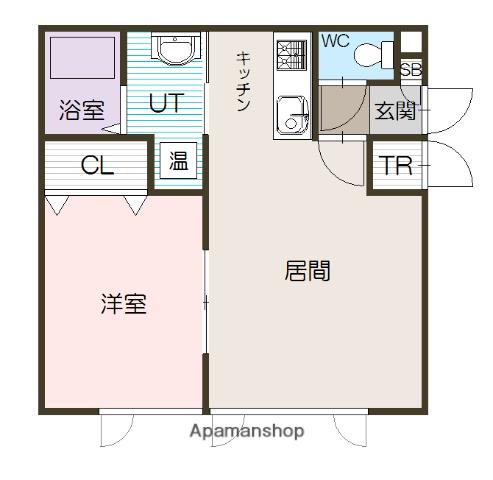  プリモカーサ(1LDK/1階)の間取り写真