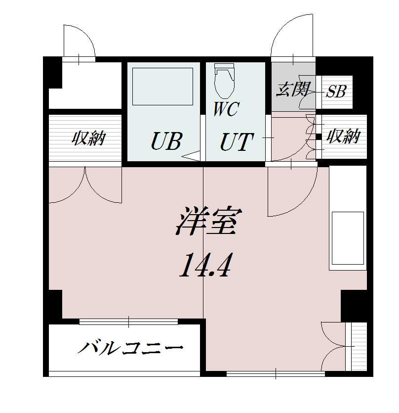 アネックスプラザ6条ビル(ワンルーム/2階)の間取り写真