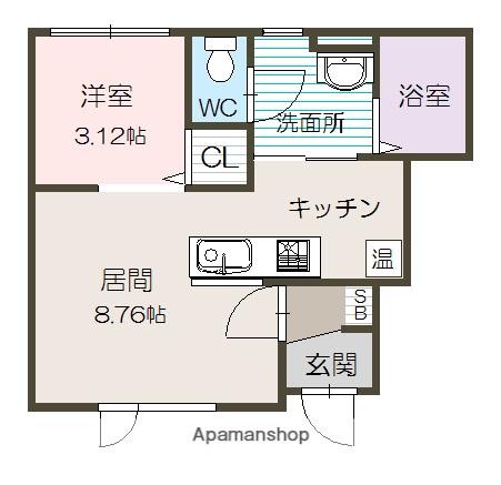 NEO-STRADA Ⅱ(1LDK/1階)の間取り写真