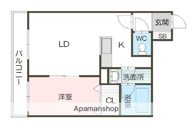 ステラガーデン(1LDK/2階)の間取り写真