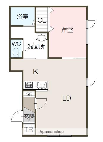 REN Ⅰ(1LDK/1階)の間取り写真