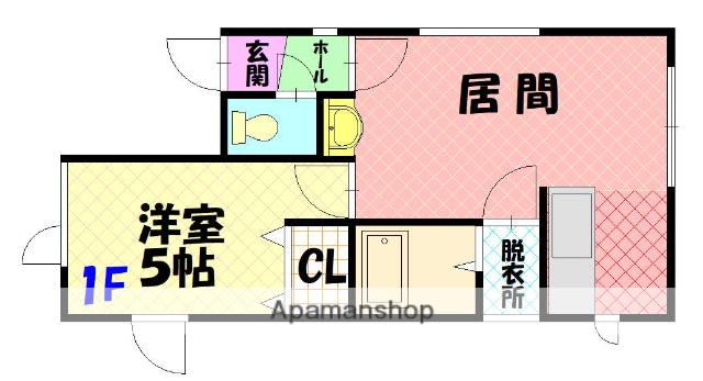 ハイツトレジャー 冴(1LDK/1階)の間取り写真