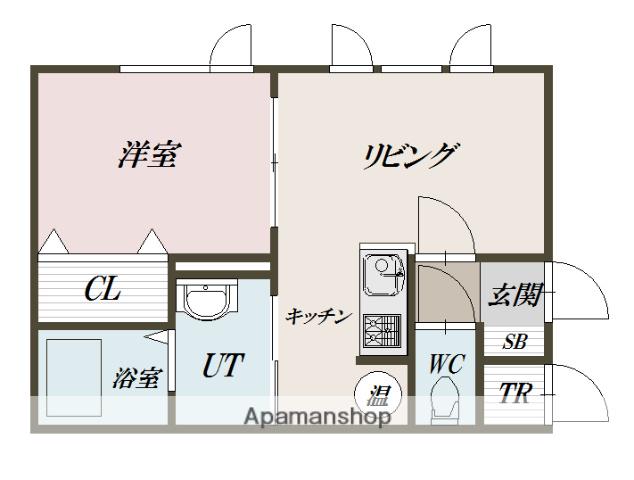 RADIA(1LDK/1階)の間取り写真