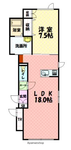 UマークアーⅡ(1LDK/1階)の間取り写真