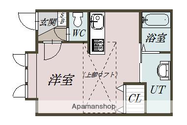 ティファニー(1K/2階)の間取り写真