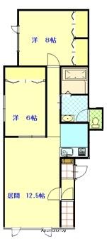 MOMO8・1(2LDK/2階)の間取り写真