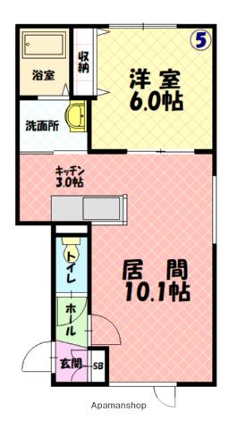 RELACHE豊岡Ⅱ(1LDK/1階)の間取り写真