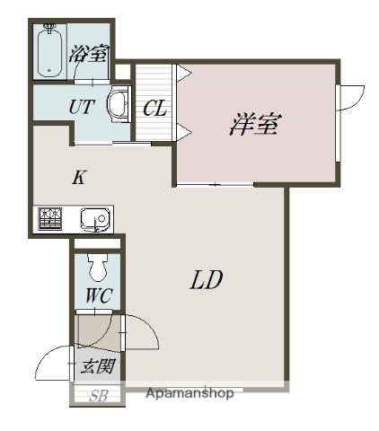 HINATA HOUSE(1LDK/2階)の間取り写真