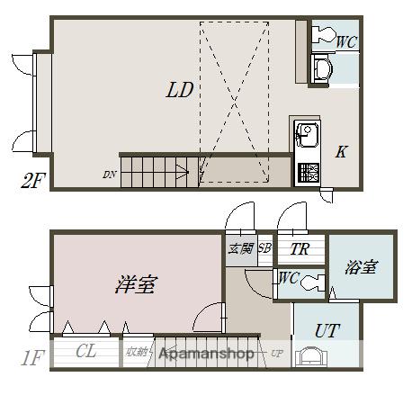 クレオ719(1LDK/1階)の間取り写真