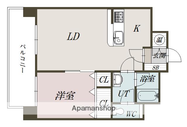 GENOVA(1LDK/2階)の間取り写真