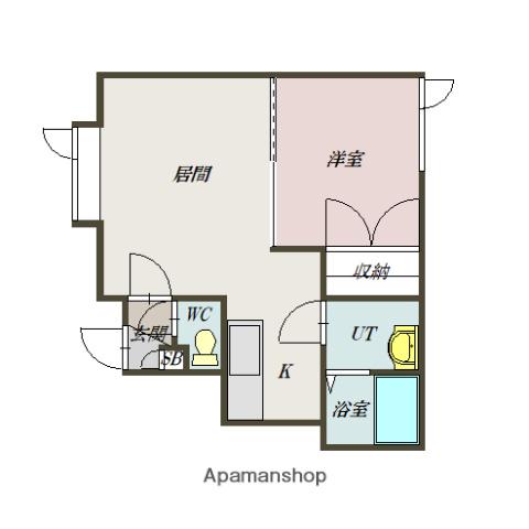 シャトレーヌ(1LDK/1階)の間取り写真
