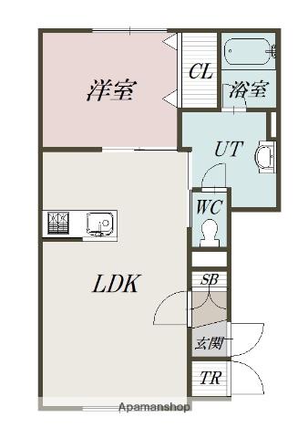 KNOT(1LDK/1階)の間取り写真