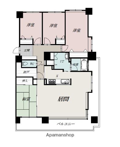 ロジェ常磐の杜(4LDK/6階)の間取り写真