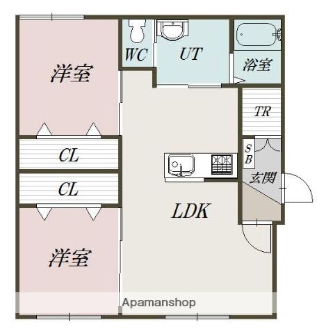 ARCE Ⅰ(2LDK/2階)の間取り写真