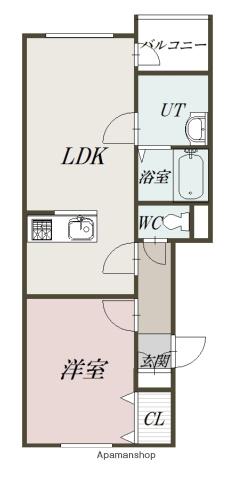 イーストコート(1LDK/1階)の間取り写真
