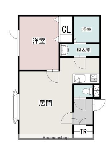 エスパニア名寄Ⅰ(1LDK/1階)の間取り写真