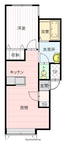 ビバーチェ(1LDK/2階)の間取り写真