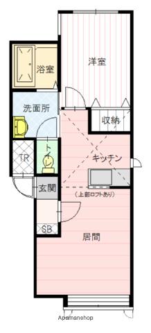 ビバーチェ(1LDK/2階)の間取り写真