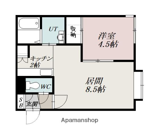 モルパ3・8(1LDK/2階)の間取り写真