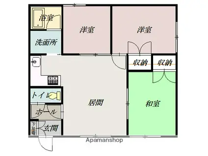 グリーンハイツ(3LDK/1階)の間取り写真