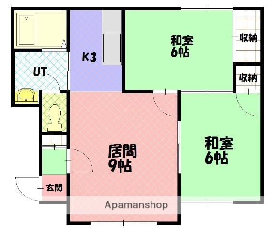 パレーシャルシティ(2LDK/2階)の間取り写真