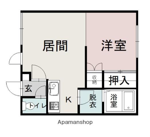 セラーノ(1LDK/1階)の間取り写真