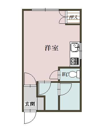 セラーノ(1K/2階)の間取り写真