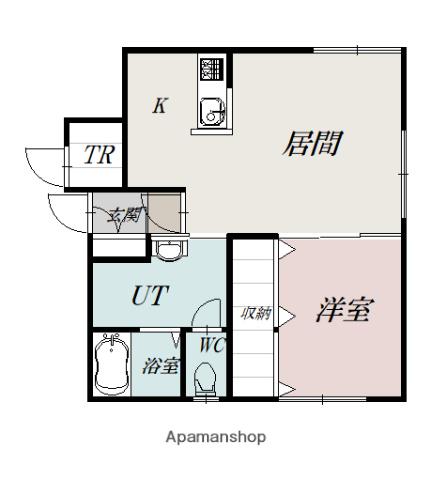 ATEENA 3.23 A(1LDK/1階)の間取り写真