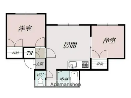 イトーピアハイツ6-3(2DK/1階)の間取り写真